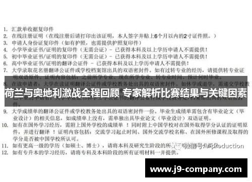 荷兰与奥地利激战全程回顾 专家解析比赛结果与关键因素